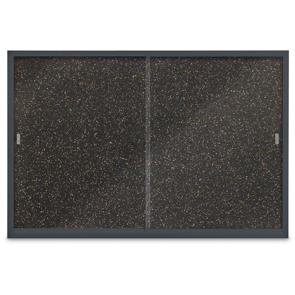 Sliding Door Indoor Enclosed Corkboard, 7